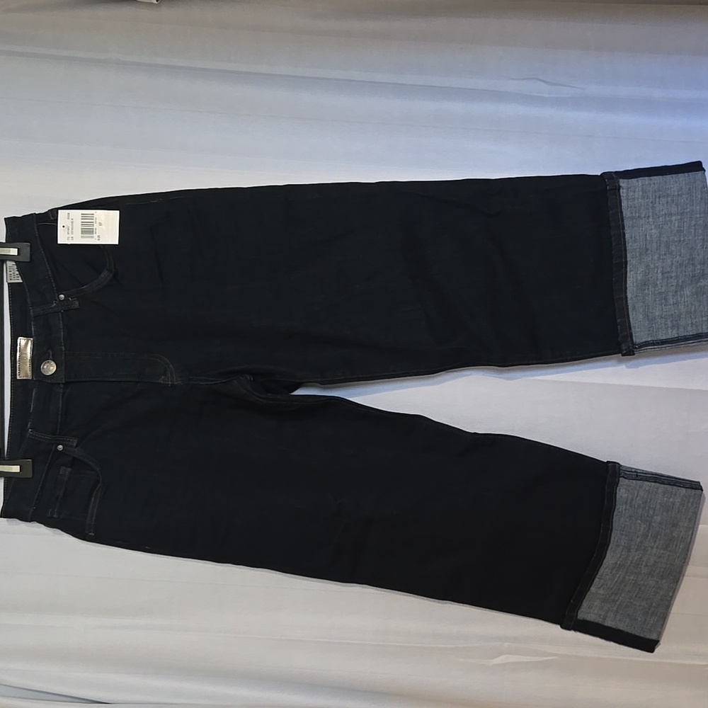 Kut from the Kloth Dark Cuffed Wide Leg Jeans Sz 8P